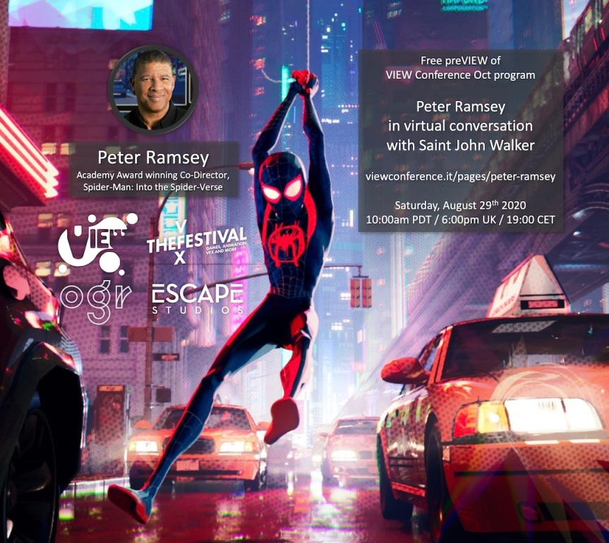 VIEW 2020 stages free online event with “Spider-Man: Into the Spider-Verse” co-director Peter Ramsey